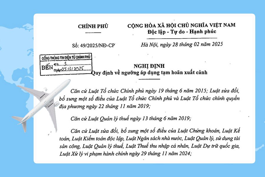 Nghị định số 49/2025/NĐ-CP quy định về việc tạm hoãn xuất cảnh