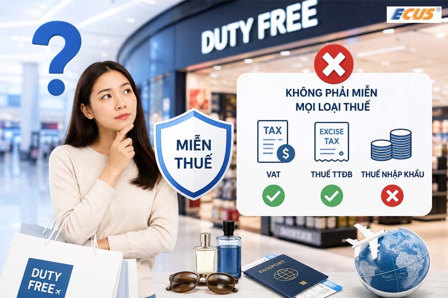 Duty Free có phải được miễn mọi loại thuế không?