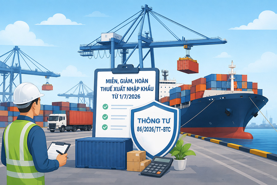 Trường hợp được miễn thuế xuất nhập khẩu từ 01/7/2026