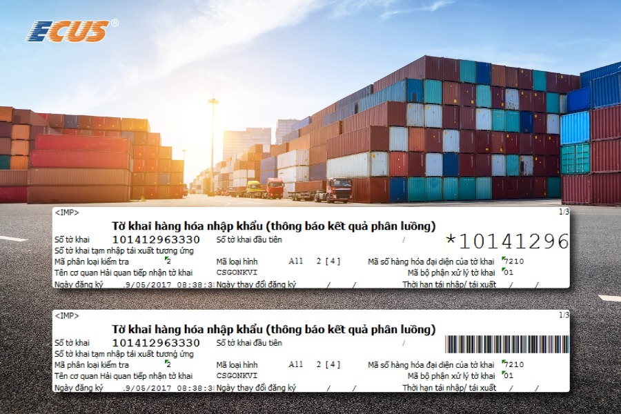 Mã vạch tờ khai được in trực tiếp trên tờ khai hải quan điện tử