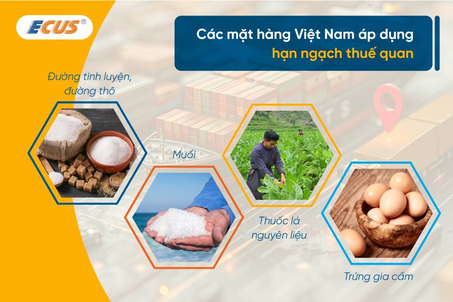 Đường, muối, trứng là mặt hàng đang áp dụng hạn ngạch thuế quan