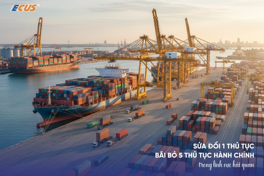 Sửa đổi 1 thủ tục - Bãi bỏ 5 thủ tục hành chính trong lĩnh vực Hải quan.