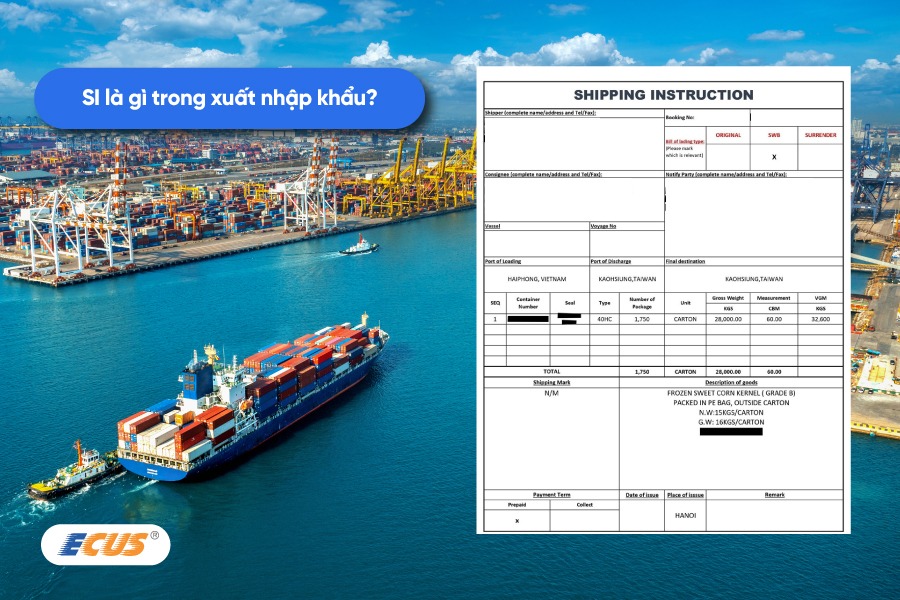 SI là viết tắt của cụm từ Shipping Instruction trong tiếng Anh.