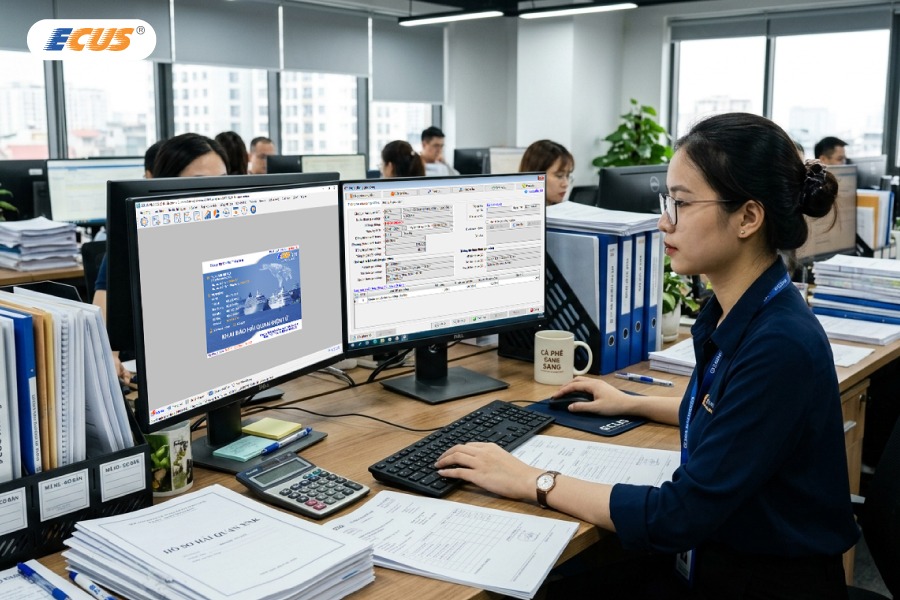 Ứng dụng phần mềm khai báo hải quan điện t