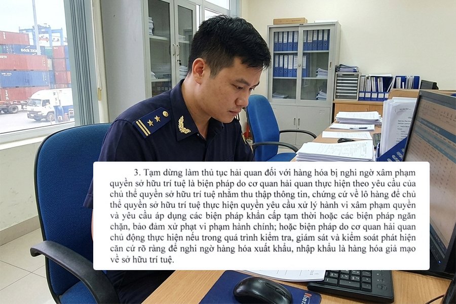 Cán bộ hải quan tiến hành kiểm tra hồ sơ khai báo để đảm bảo tính chính xác và minh bạch.