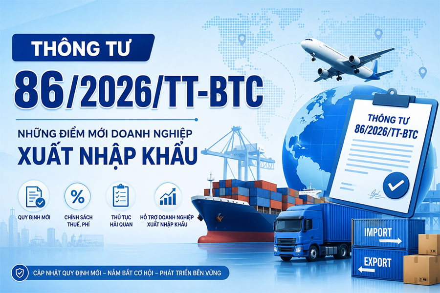 Thông tư 86/2026/TT-BTC: 10 điểm doanh nghiệp xuất nhập khẩu cần chú ý